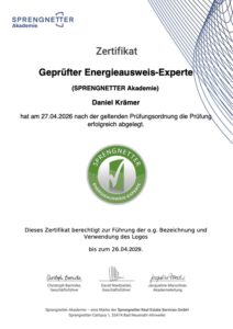 Daniel Krämer - Zertifizierter, geprüfter Energieausweis-Experte